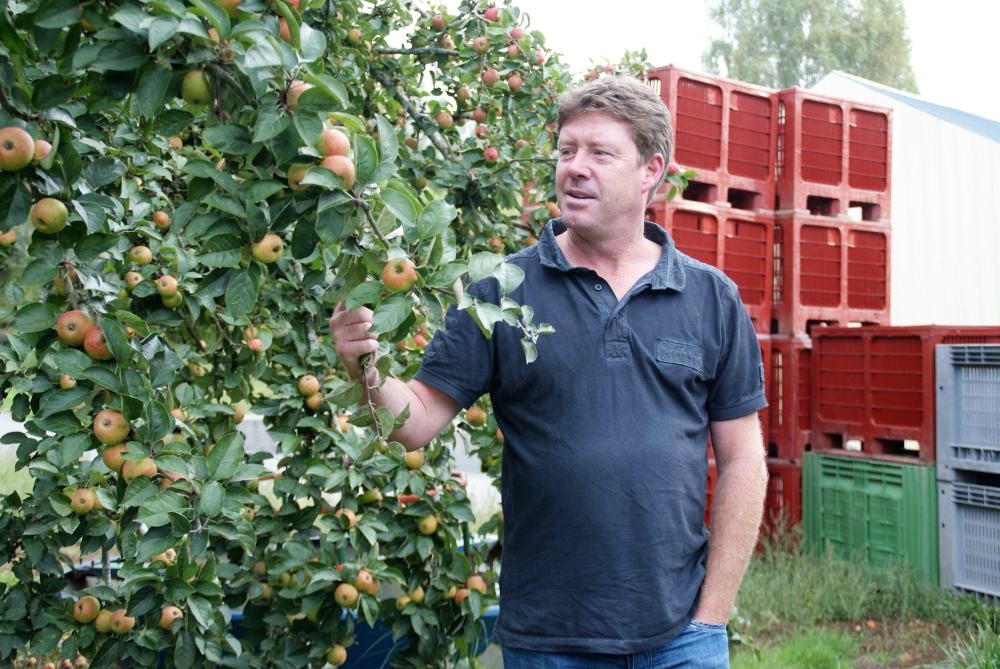 Früher baute Gilles Holzboote. Heute ist er stolzer Besitzer einer Apfelplantage und Cidre-Produktion.